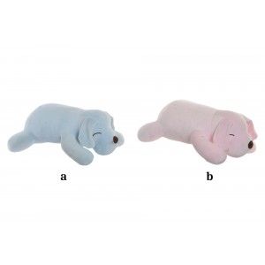 Coussin de microfibre en forme de chien pour bébé. Design agréable et tendre de 53 x 35 cm - Maison et plus.