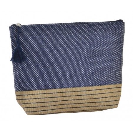 Neceser de yute natural para playa o higiene natural. Diseño playero 27 x 20 cm - Hogar y más