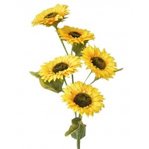 Girasole Artificiale, con Cinque Fiori per la Decorazione Domestica e di Più 