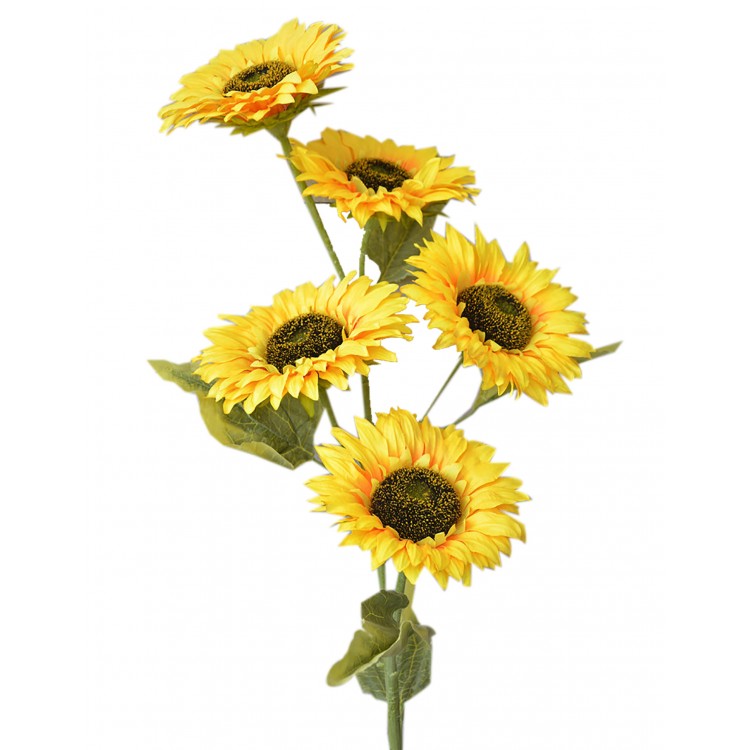 Sunflower Artificial with Five Flowers for Home Decoration and More 