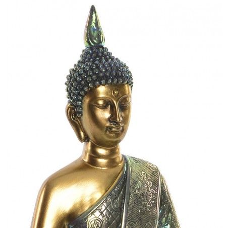 La Figure de bouddha de couleur dorée. Assis en position de méditation pour la salle de séjour/salle à manger. Conception Wabi