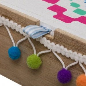 Boîte en bois naturel avec des glands pour les bijoux - Design-Couleur - Maison & plus