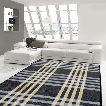 Carpet Natural Bamboo signature Columbia blue, dark and light brown of Home and More