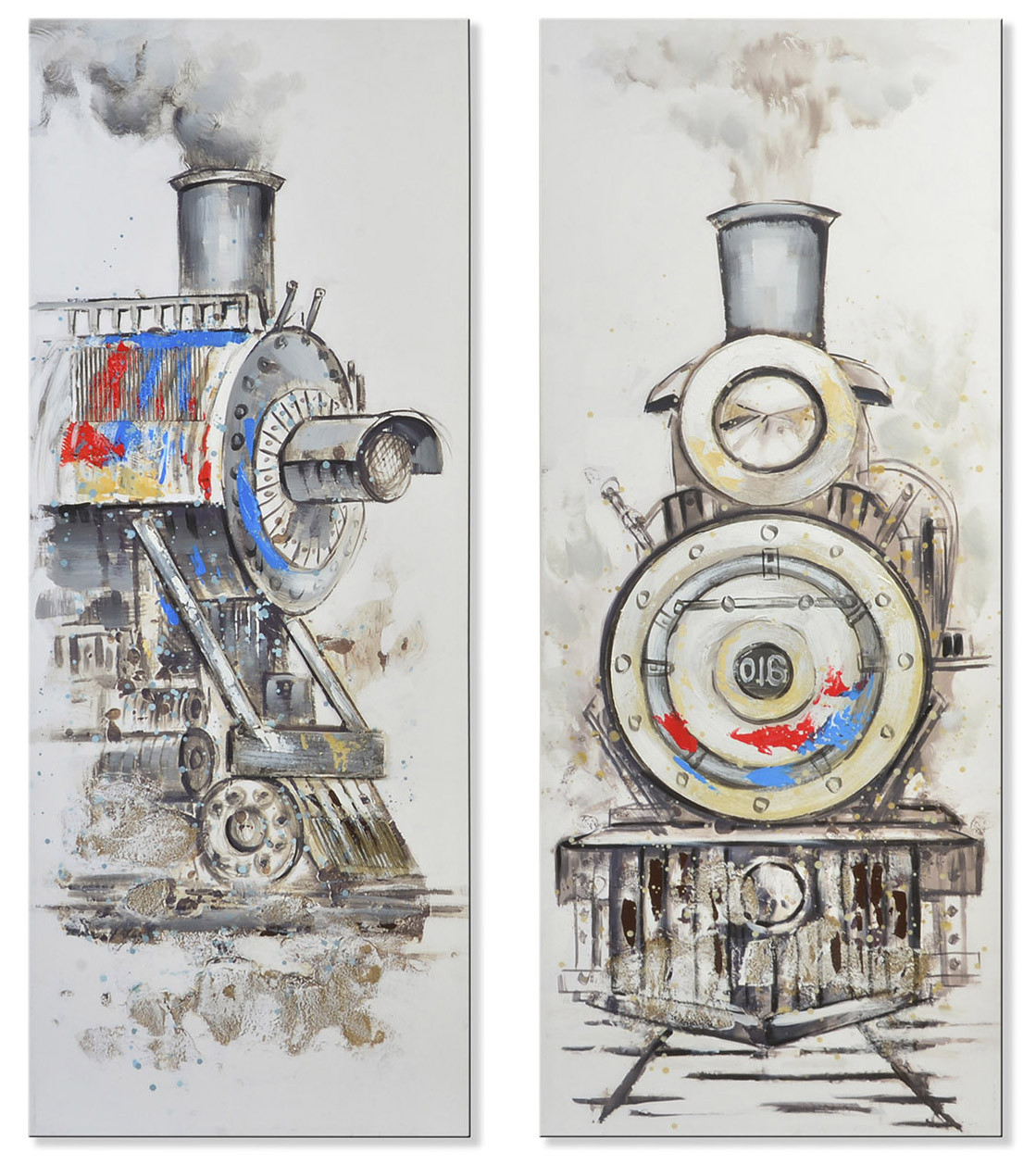 CUADRO DECORATIVO LIENZO LOCOMOTORA 60X150CM VANGUARDIA