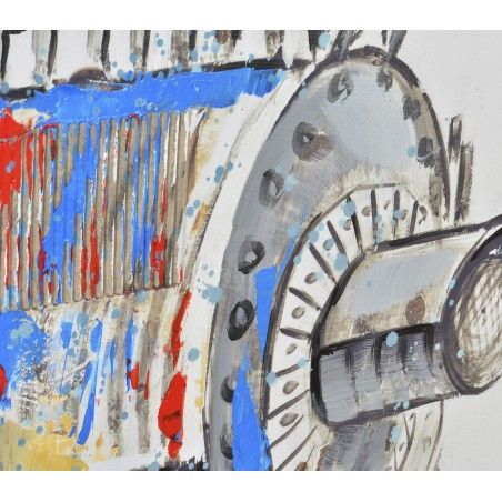 Casella di tela con locomotiva a soggiorno/camera da letto, 60 x 150 cm avant - Garde - Casa e altro ancora