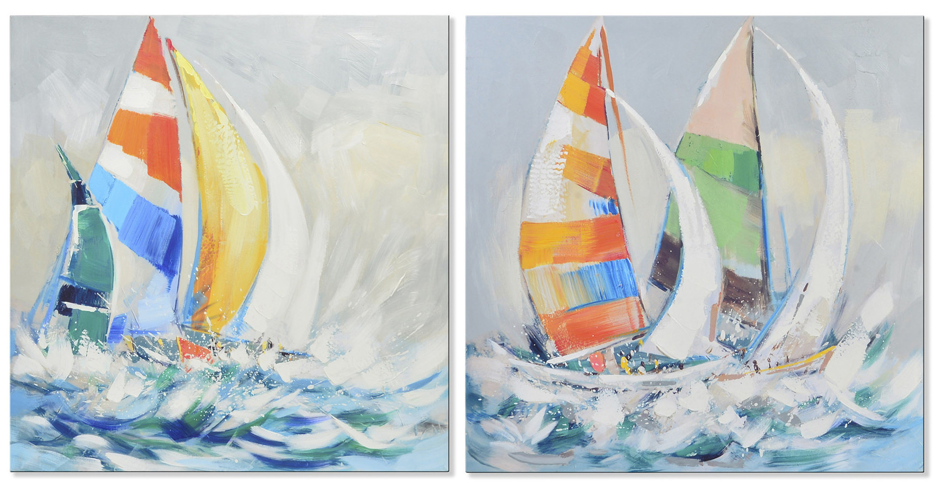 Cuadro decorativo de lienzo con dibujo de un barco de vela - Hogar y más