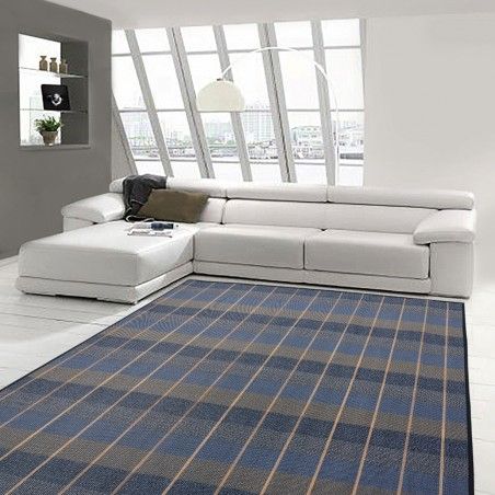 Carpet Natural Bamboo signature Oxford blue,grey and brown of Home and More