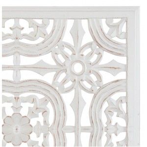 Altarpiece of carved wood decorative Vintage white