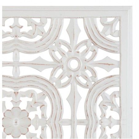 Pala d'altare in legno scolpito decorativi Vintage bianco