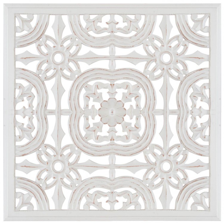 Altarpiece of carved wood decorative Vintage white