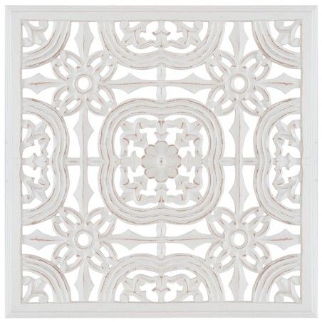 Altarpiece of carved wood decorative Vintage white