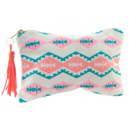 Neceser para maquillaje o productos de higiene. Diseño con mucho color. Diseño Tribal 21 x 14 cm - Hogar y más