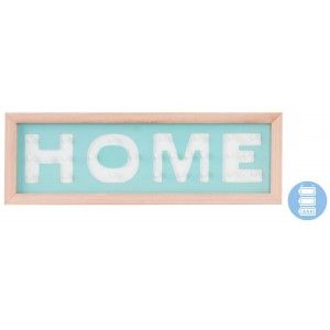 Segno di legno leggero per la parete di ingresso/sala da pranzo con turchese. Disegno originale a Casa 40 x 13,5 cm - Casa e
