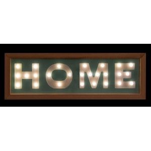 Cartel de madera luminoso para pared de entrada/comedor Rosa claro. Diseño Original Home 40 x 13.5 cm - Hogar y más