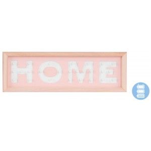 Segno di legno leggero per la parete di ingresso/sala da pranzo di luce Rosa. Disegno originale a Casa 40 x 13,5 cm - Casa e