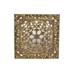 Unique de Décoration Murale en Résine Naturelle avec fond de Verre. Élégant et Traditionnel (40X2X40 CM). -La maison et plus.