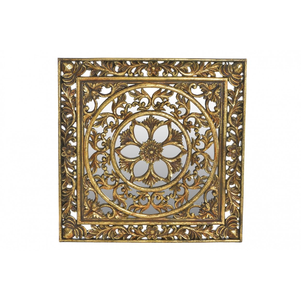 Unique de Décoration Murale en Résine Naturelle avec fond de Verre. Élégant et Traditionnel (40X2X40 CM). -La maison et plus.