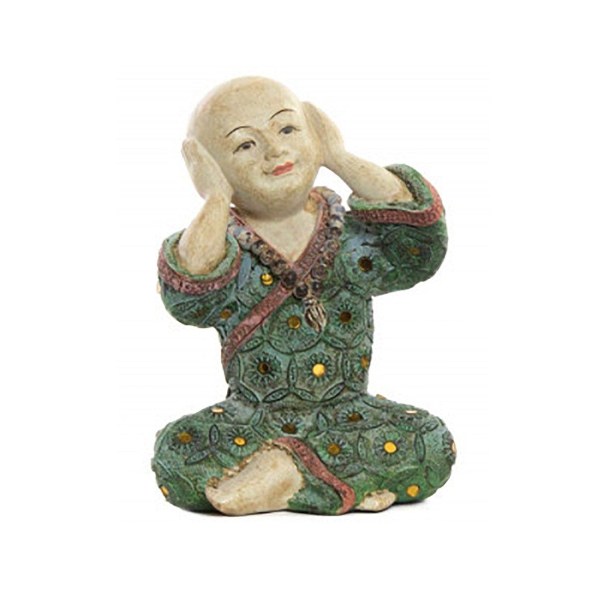 Tibetan buddhist monk friendly figure to See, to Hear and Shut up - Home and More