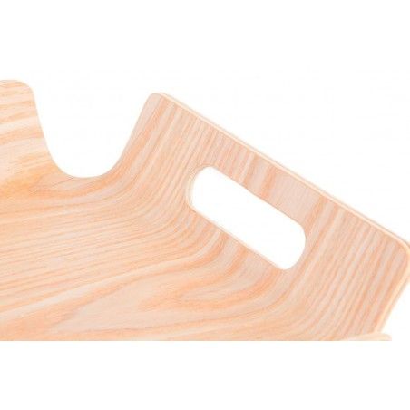 Tray of Natural Wood with Handles. Elegant/Traditional. (21X21X3,5 CM).- Home and more.