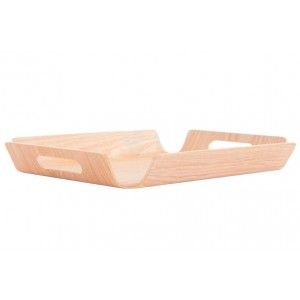 Vassoio in Legno Naturale con Manici. Elegante/Tradizionale. (21X21X3,5 CM).- Casa e altro ancora.