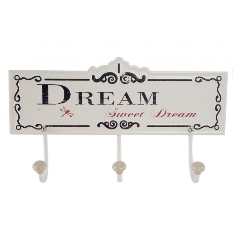 Coat rack Wall, Metal, with a distressed Finish. Stylish Design/France. Ideal for Entry - Home and More