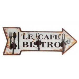 Coat rack Wall, Natural Wood, with a distressed Finish. Signal design, Vintage style/Coffee, for Entrance - Home and More