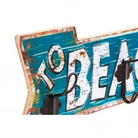Coat rack Wall, Natural Wood, with a distressed Finish. Signal design, Vintage style/Surf, for Entrance - Home and More