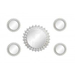 Set de 5 Espejos Originales de color Plata, ideal para cualquier estancia del hogar.Elegante/Romántico-Hogarymas-