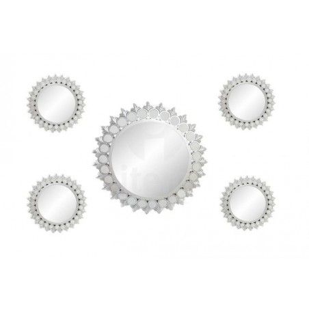 Set of 5 Mirrors, Original color Silver, ideal for any room of the home.Elegant/Romantic-Hogarymas-