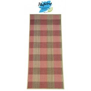 Tapis Pasillera Bambou Naturel signature de Harvard en rose et brun clair de la Maison et de Plus