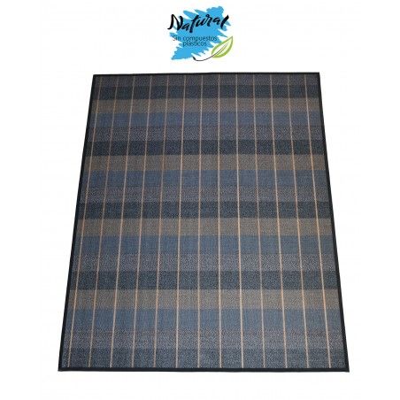 Tappeto in Bamboo Naturale firma Oxford blu,il grigio e il marrone di Casa e di Più
