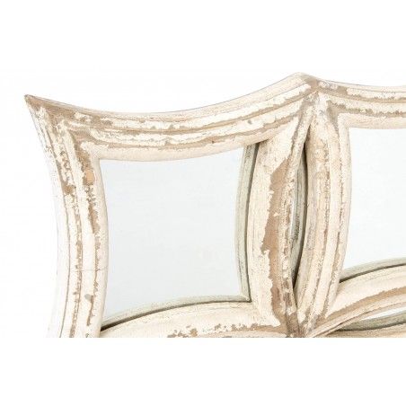 Retablo Decorativo, de Cristal y Madera con Acabado envejecido, para Decoración de Pared. Diseño Vintage/Oriental - Hogar y Más