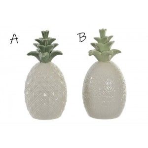 Ananas Porcellana Luminose, in Stile Tropicale, tra cui scegliere. Figura Originale. 11,5X11,5X23 CM.-Hogarymas-