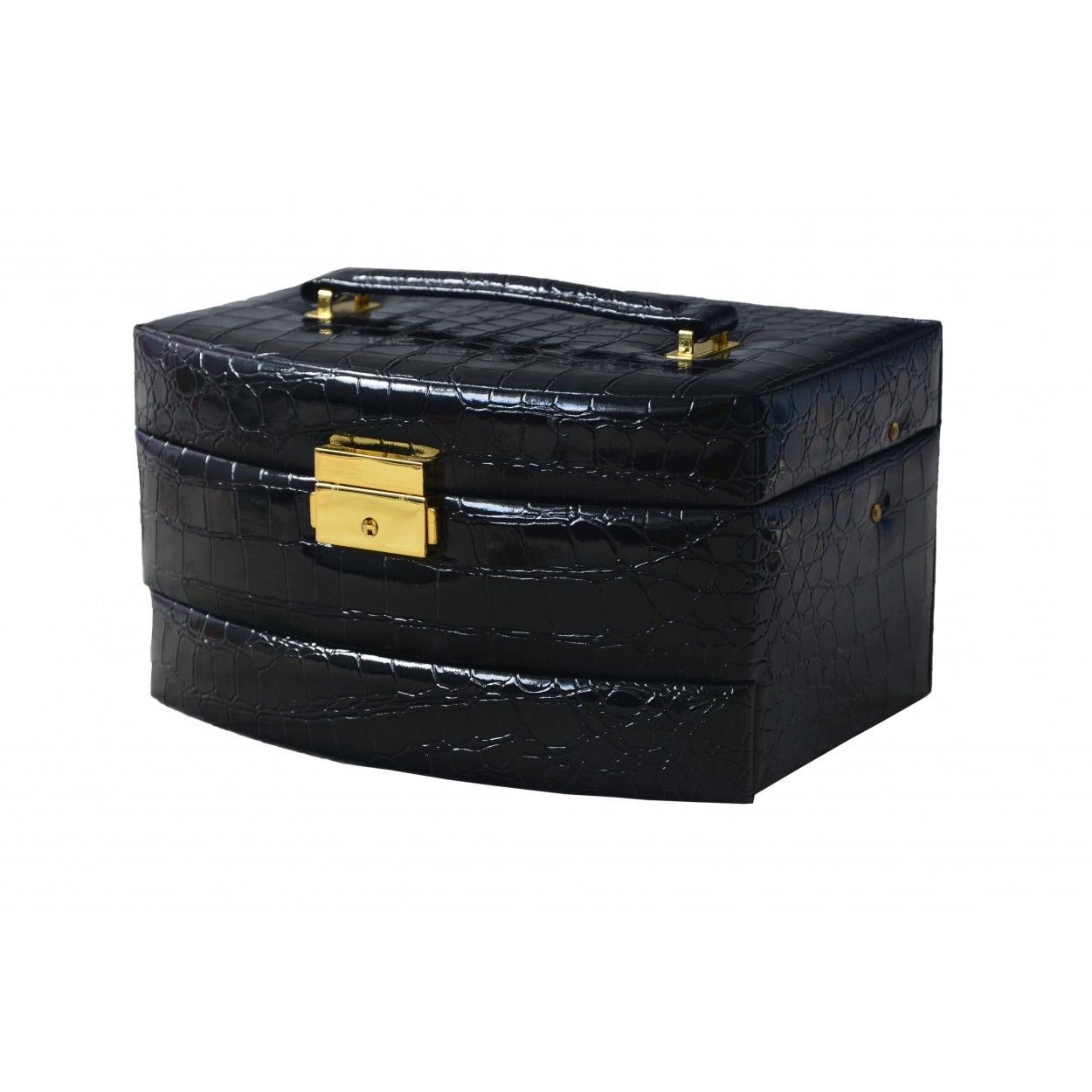Joyero con cajones en color negro(22X15,5X14 cm) 