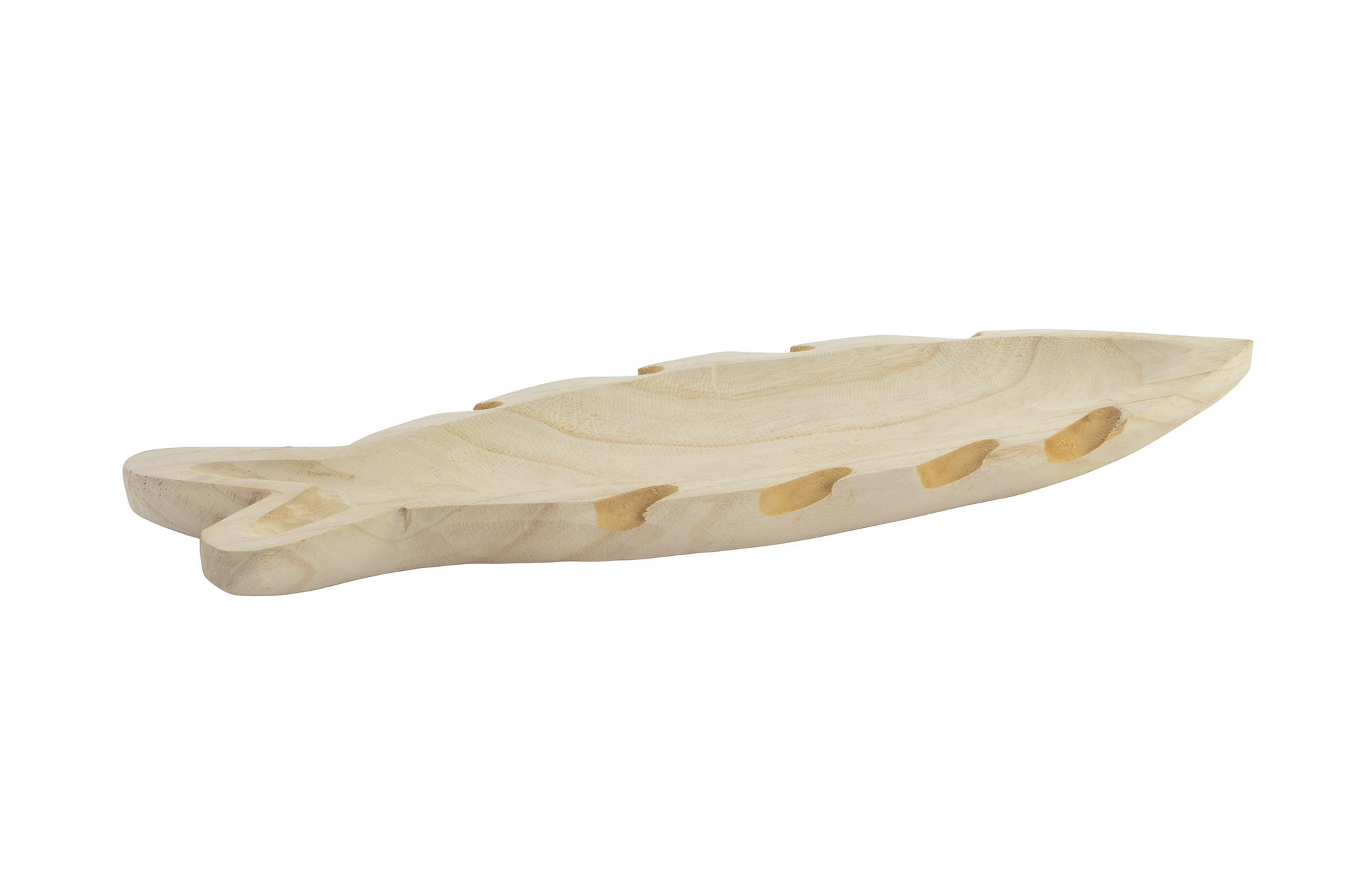 Centro de Mesa en Madera con forma de Pez. Original/Natural 57X20X4 cm.-Hogarymas-