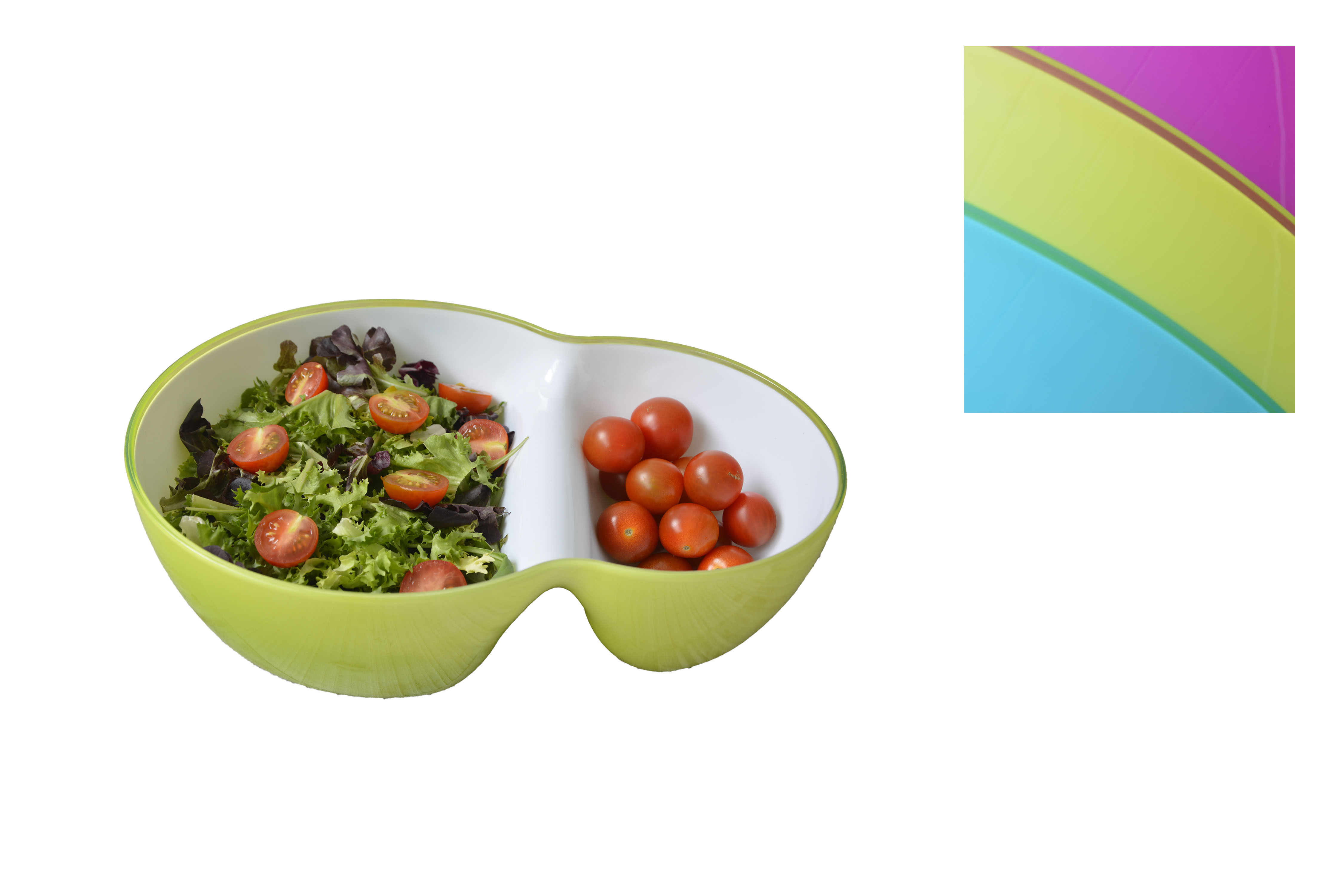 Salad bowl or mixing Bowl double, to choose from in different colors. Modern and Original. Ideal for indoor/outdoor.-Hogarymas-