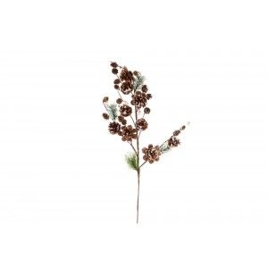 Snowy ramo con Pigne per Natale, Decorazione, Design Realistico/Naturale. 100 cm-Hogarymas-