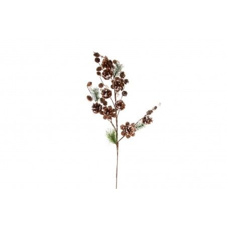 Snowy ramo con Pigne per Natale, Decorazione, Design Realistico/Naturale. 100 cm-Hogarymas-