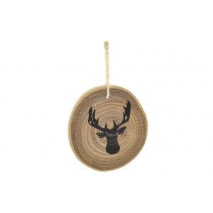 Star Pendant made of Wood finished with Snow for Christmas Decoration. Design/Rural Home (60cm X 60cm) - Home and More