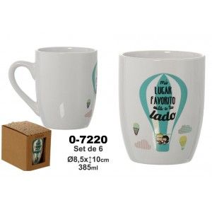 Tasse/Mug le petit-Déjeuner de Céramica , Avec la phrase Originale pour votre Sœur. ø8,5x10 cm - 385 ml