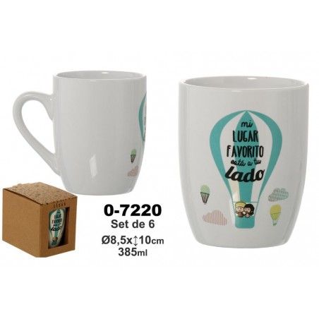 Cup/Mug Breakfast of Céramica , With Original sentence for your Sister. ø8,5x10 cm - 385 ml