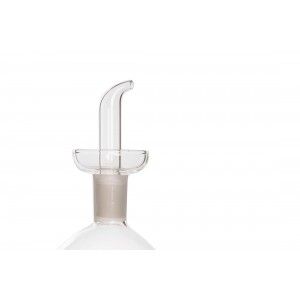 Oil glass anti-Drip System with a minimalist/Transparent oil/vinegar. 9X9X16 cm 270 ML - Home and More