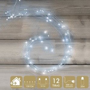 Luci di natale in colore Bianco, 350 Micro-Led in Metallo. Per Interni ed Esterni a 150 CM.-Hogarymas-