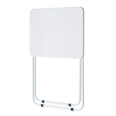 White table folding wood and metal, 48x38x66 cm