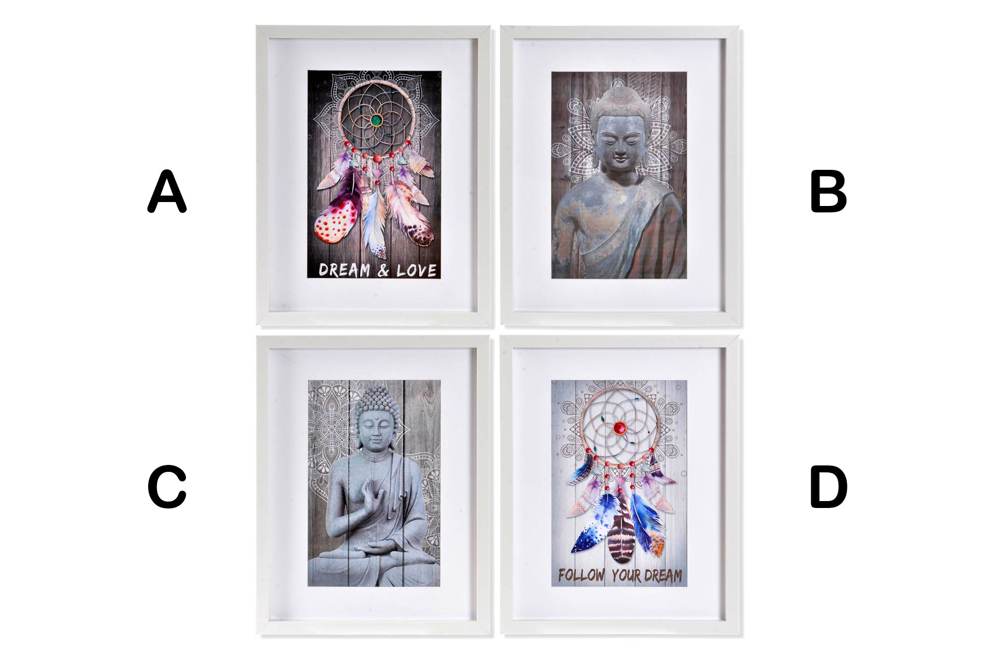 Box Acrylic with Design of Dreamcatcher/the Buddha, 4 Models to choose from. Original/Ethnic 35X2,2X45 cm-Hogarymas-