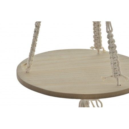 Fioriera Pensile da Corda e Legno Naturale, per Interni/Esterni. Design etnico, con Boho. Set di 3 - Casa e altro ancora