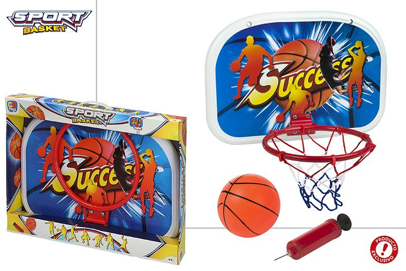 Canasta de Basket Tablero con Aro Metálico muy Original. Incluye balón e inflador 480 x 60 x 350 mm.-Hogarymas-