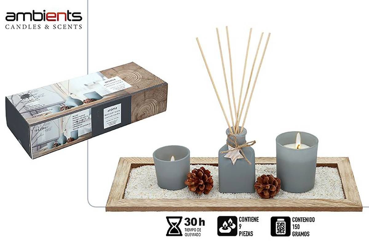 Bougie/Diffuseur, Naturel Décorations de Noël, réalisés dans de la Cire, avec Jardin Zen. Conception, un SPA de style Maison de