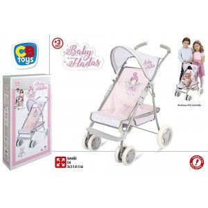 Carrello/Passeggino per Bambole Rosa per Bambini. Il Design delle Fate, con il Bambino di stile (29.5 cm X 13 cm X 55 cm) -