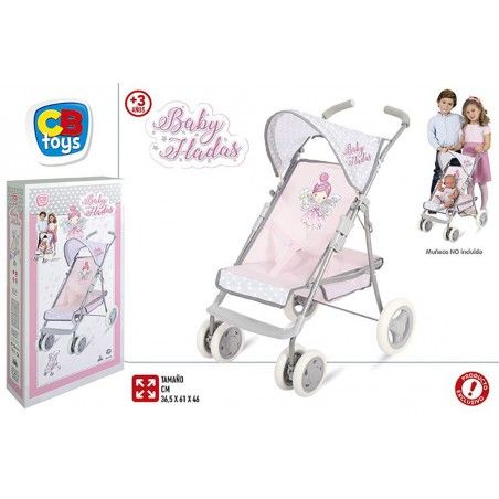Shopping cart/Stroller for Dolls Pink for Children. Design of Fairies, with Child style (29.5 cm X 13cm X 55cm) - Home and More